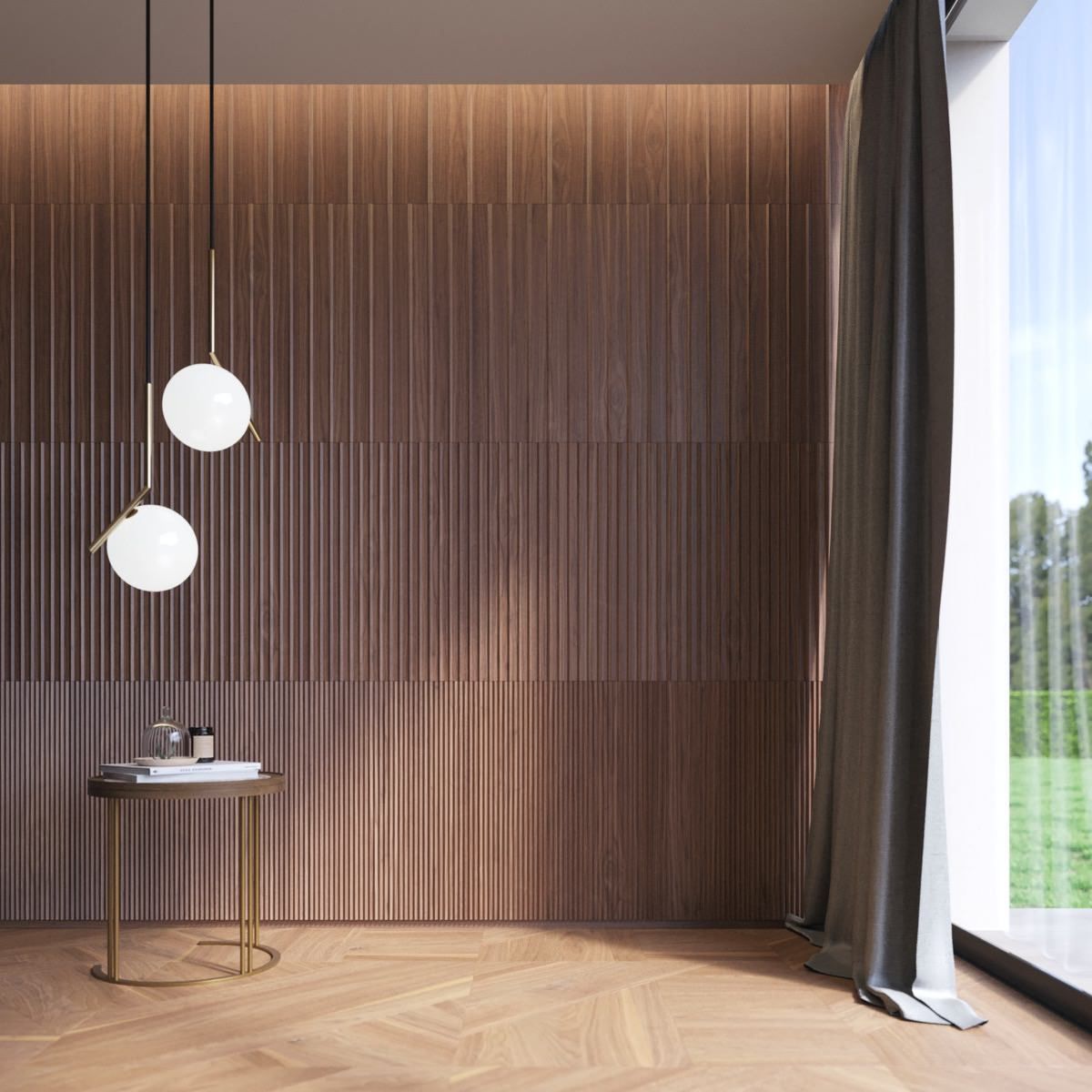3D Code module with vertical lines - Wood Interiors
