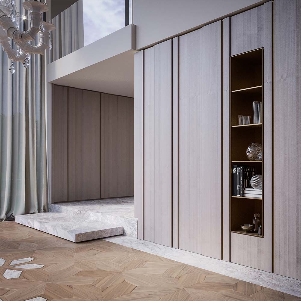 Boiserie modulare multifunzione Urban_H - Wood Interiors
