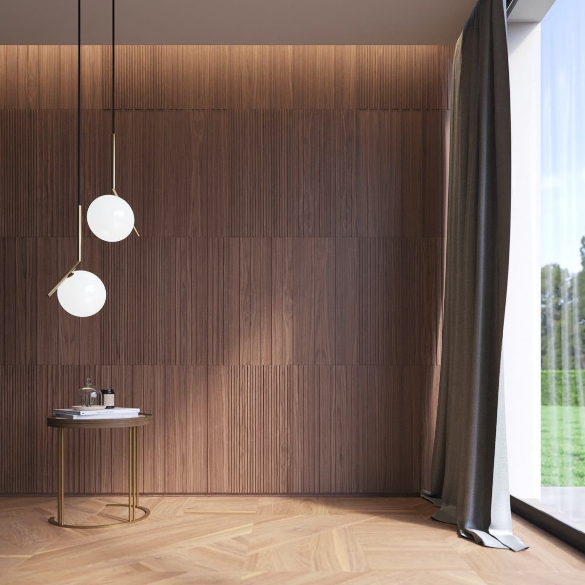 Modulo Code 3D con linee verticali strette - Wood Interiors